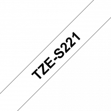 BROTHER Наклейка ламинированная повышенной адгезии TZ-ES221 (9 мм черн/бел) (TZES221)