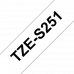BROTHER Наклейка ламинированная повышенной адгезии TZ-ES251 (24 мм черн/бел) (TZES251)