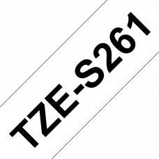 BROTHER Наклейка ламинированная повышенной адгезии TZ-ES261 (36 мм черн/бел) (TZES261)