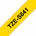 BROTHER Наклейка ламинированная повышенной адгезии TZ-ES641 (18 мм черн/желт) (TZES641)