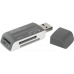 Универсальный картридер Defender Ultra Swift USB 2.0, 4 слота, до 5 Гбит/с, RS-MMC, MS Duo, MS PRO, SDHC, Micro-SD (T-Flash), MS PRO Duo, MS, SD, M2, Micro-SDHC, MMC. (83260)
