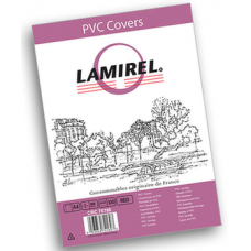 Fellowes Обложки Lamirel Transparent A4, PVC, красные, 200мкм, 100 шт. (LA-78786)