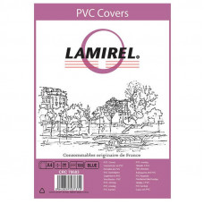 Fellowes Обложки Lamirel Transparent A4, PVC, синие, 200мкм, 100шт (LA-78683)