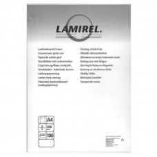 Fellowes Обложки Lamirel Delta A4, картонные, с тиснением под кожу , цвет: белый, 250г/м, 100шт (LA-78685)