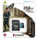 KINGSTON TECHNOLOGY Флеш карта microSD 256GB Kingston microSDXC Class 10 UHS-I U3 V30 Canvas Go Plus (SD адаптер) 170MB/s (SDCG3/256GB)