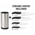 KYOCERA Нож керамический белый с черной ручкой (18 см), Ceramic knife FK-180WH blade white, 18cm