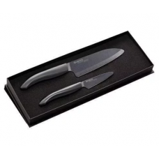 KYOCERA Набор из двух чёрных керамических ножей (7,5 см и 14 см), Gift set of FK-140BK + FK-075BK (FK-2PC-BK/ALE020502)