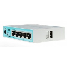 MikroTik RB750Gr3 hEX Маршрутизатор гигабитный высокопроизводительный Ethernet with power supply and case 5 port 10/100/1000