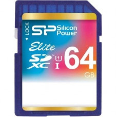Флеш карта SD 64GB Silicon Power Elite SDXC Class 10 UHS-I (SP064GBSDXAU1V10)